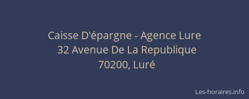 Caisse D'épargne - Agence Lure