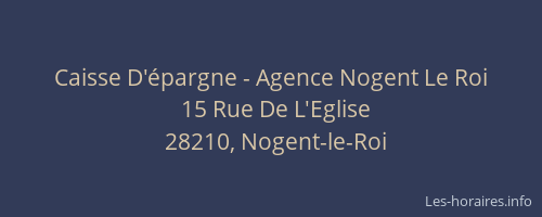 Caisse D'épargne - Agence Nogent Le Roi