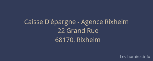 Caisse D'épargne - Agence Rixheim