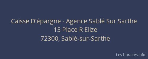 Caisse D'épargne - Agence Sablé Sur Sarthe