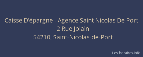Caisse D'épargne - Agence Saint Nicolas De Port