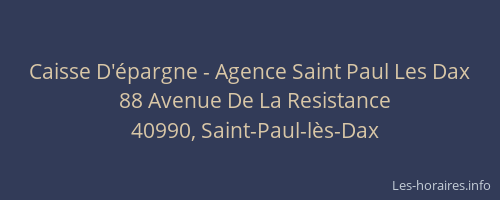 Caisse D'épargne - Agence Saint Paul Les Dax