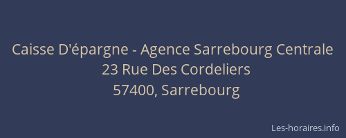 Caisse D'épargne - Agence Sarrebourg Centrale