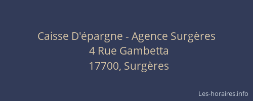 Caisse D'épargne - Agence Surgères