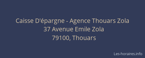 Caisse D'épargne - Agence Thouars Zola