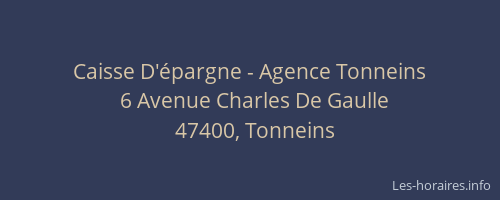 Caisse D'épargne - Agence Tonneins