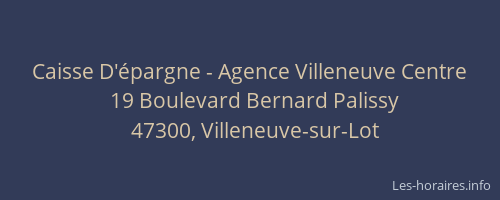 Caisse D'épargne - Agence Villeneuve Centre