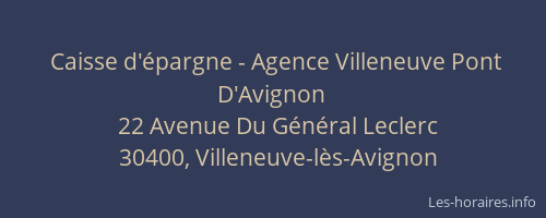 Caisse d'épargne - Agence Villeneuve Pont D'Avignon