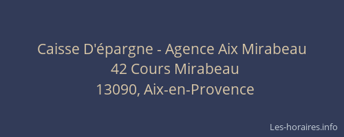 Caisse D'épargne - Agence Aix Mirabeau