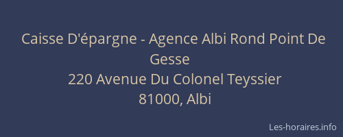 Caisse D'épargne - Agence Albi Rond Point De Gesse