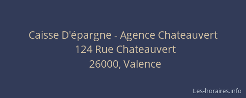 Caisse D'épargne - Agence Chateauvert