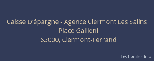 Caisse D'épargne - Agence Clermont Les Salins