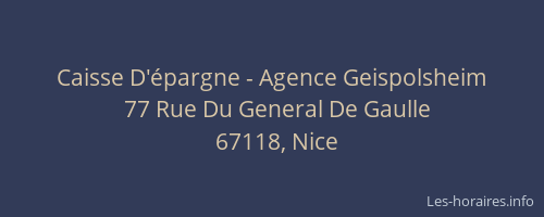 Caisse D'épargne - Agence Geispolsheim