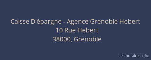 Caisse D'épargne - Agence Grenoble Hebert