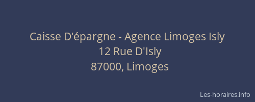 Caisse D'épargne - Agence Limoges Isly