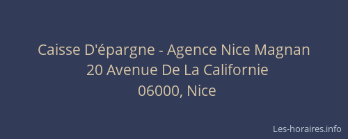 Caisse D'épargne - Agence Nice Magnan