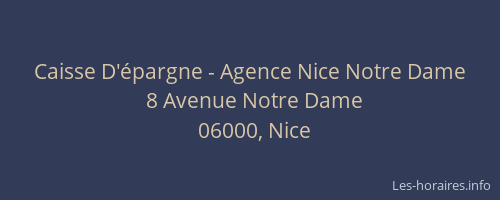 Caisse D'épargne - Agence Nice Notre Dame