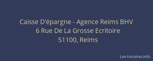 Caisse D'épargne - Agence Reims BHV