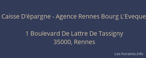 Caisse D'épargne - Agence Rennes Bourg L'Eveque