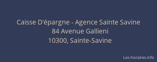 Caisse D'épargne - Agence Sainte Savine