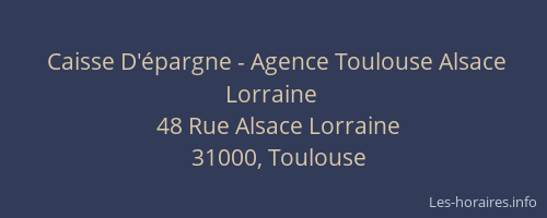 Caisse D'épargne - Agence Toulouse Alsace Lorraine