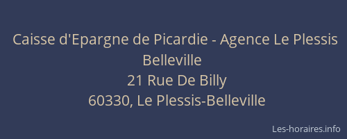 Caisse d'Epargne de Picardie - Agence Le Plessis Belleville