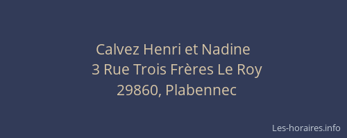 Calvez Henri et Nadine