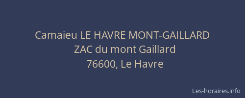 Camaieu LE HAVRE MONT-GAILLARD
