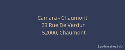 Camara - Chaumont