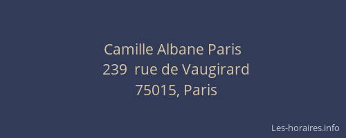 Camille Albane Paris