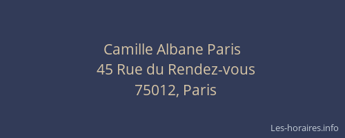 Camille Albane Paris