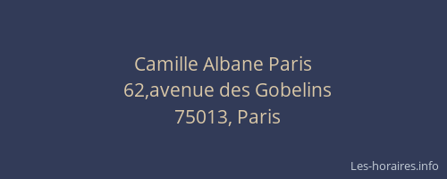 Camille Albane Paris