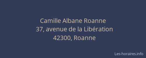 Camille Albane Roanne
