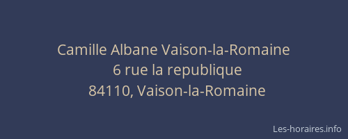 Camille Albane Vaison-la-Romaine