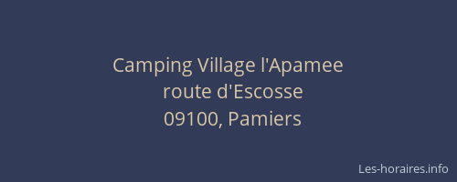 Camping Village l'Apamee