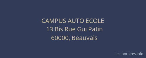 CAMPUS AUTO ECOLE