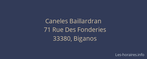 Caneles Baillardran