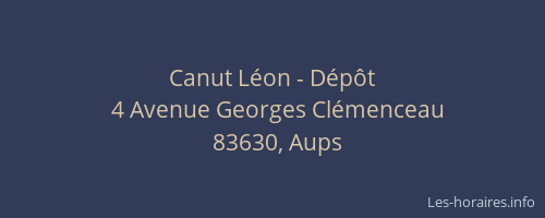 Canut Léon - Dépôt