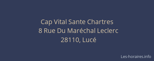 Cap Vital Sante Chartres