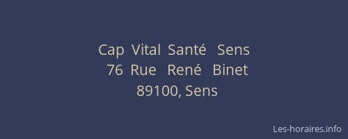 Cap  Vital  Santé   Sens