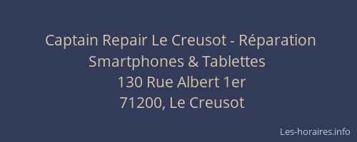 Captain Repair Le Creusot - Réparation Smartphones & Tablettes