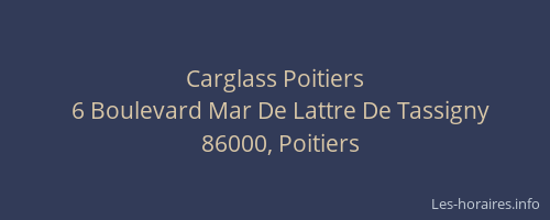 Carglass Poitiers