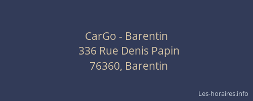 CarGo - Barentin