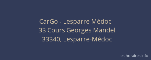 CarGo - Lesparre Médoc