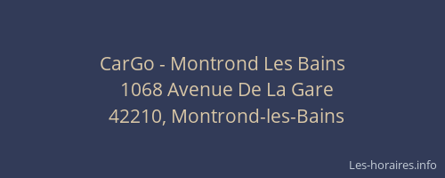 CarGo - Montrond Les Bains