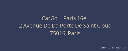 CarGo -  Paris 16e