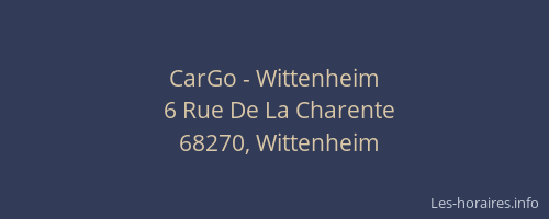 CarGo - Wittenheim