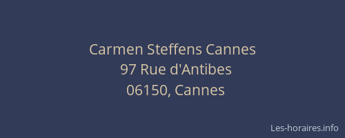 Carmen Steffens Cannes