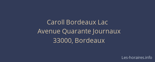 Caroll Bordeaux Lac