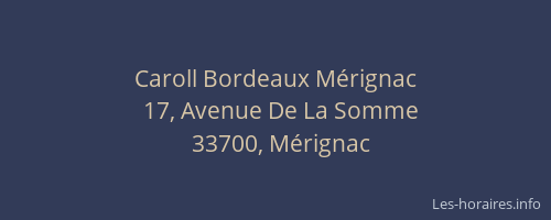 Caroll Bordeaux Mérignac